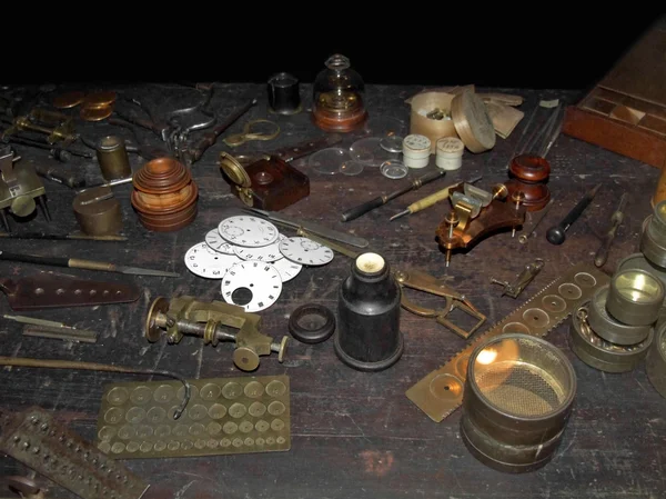 Watchmaker table — Stock Photo, Image