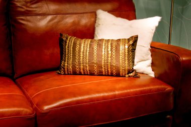 Leather sofa clipart