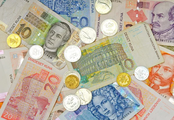 Colorful Croatian banknotes — Stock Photo, Image