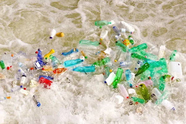 Plastové lahve odpad — Stock fotografie