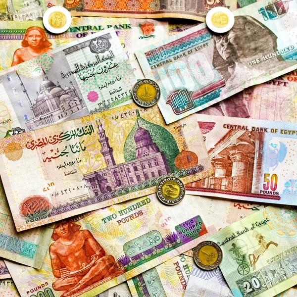 Красочные египетские деньги — стоковое фото