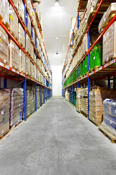 Warehouse corridor Stock Photo
