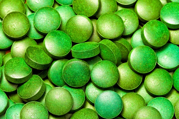 Grüne Pillen — Stockfoto
