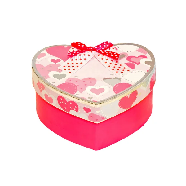 Caja de corazón rosa — Foto de Stock