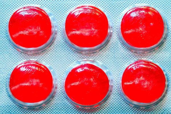 Sex röda piller — Stockfoto