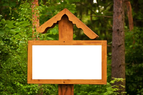 Signboard in the forest — Stock Photo, Image