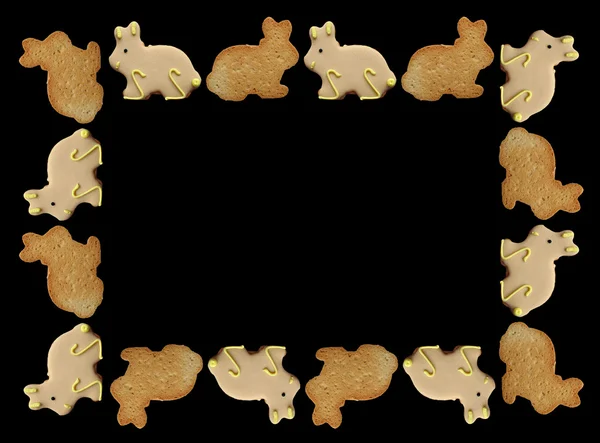 stock image Easter Bunny Cookies Frame