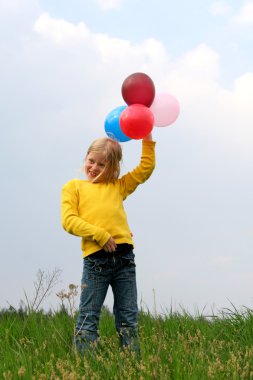 Children and balloons