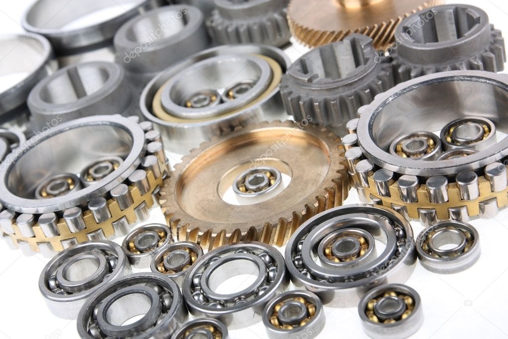 The gears and bearings