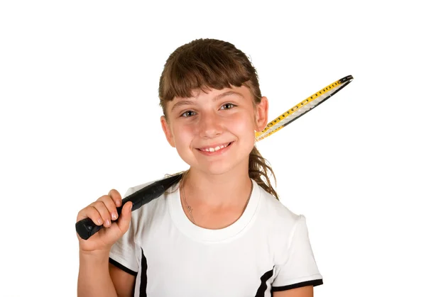 Badminton girl Stock Picture