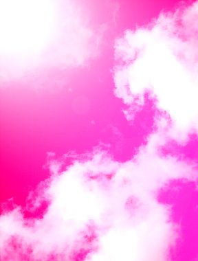 Pink clouds background clipart