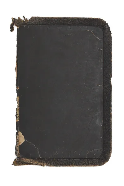 内部の古い大まかな革のブックカバー — ストック写真
