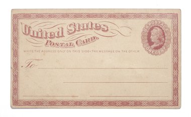 Vintage United States Once Cent Postcard clipart