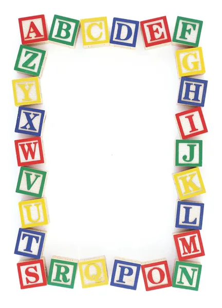 Quadro de bloco de alfabeto ABC — Fotografia de Stock