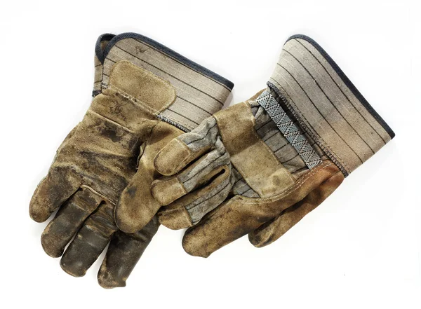 Eski kirli iş eldivenleri — Stok fotoğraf