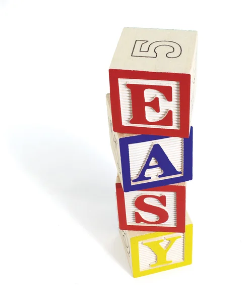 Easy Alphabet Block Stack — Stock Photo, Image