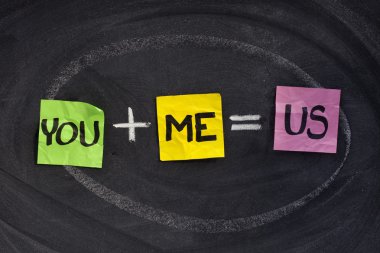 You and me - relationship concept clipart