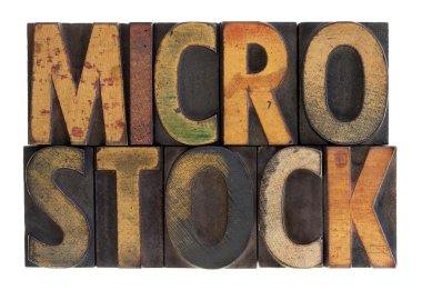 Microstock - vintage wood type clipart