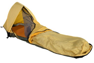Bivy sack for solo expedition camping clipart