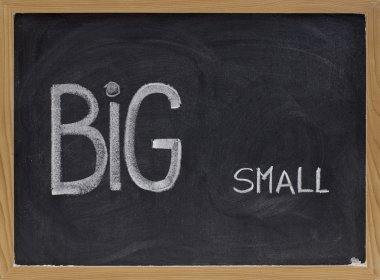 Big and small - contrast concept clipart
