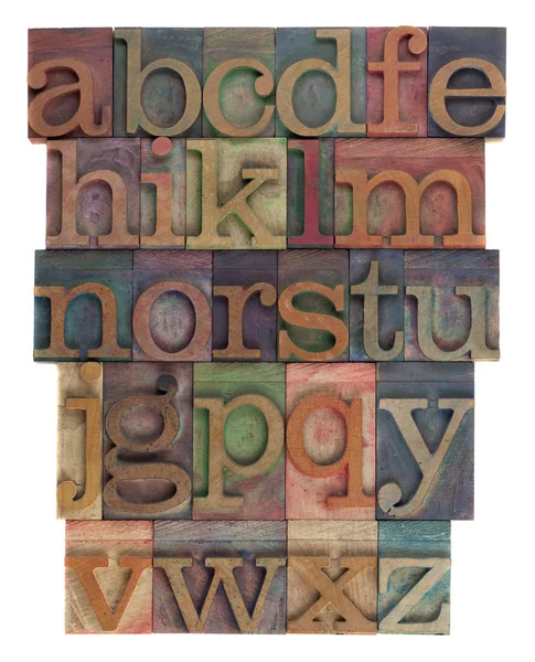 Resumo do alfabeto - tipo de tipografia — Fotografia de Stock