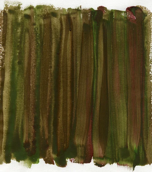 Abstrato verde, marrom e vermelho sobre tela — Fotografia de Stock
