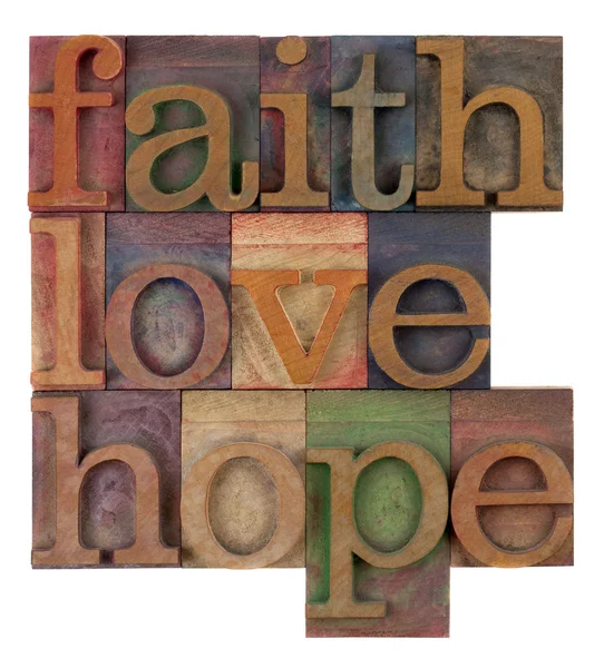 Вера, любовь и надежда — стоковое фото