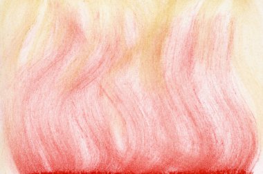 Red and yellow flame pastel abstract clipart