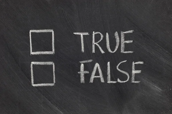 Pola wyboru true lub false — Zdjęcie stockowe