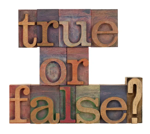 Prawda czy fałsz? — Zdjęcie stockowe