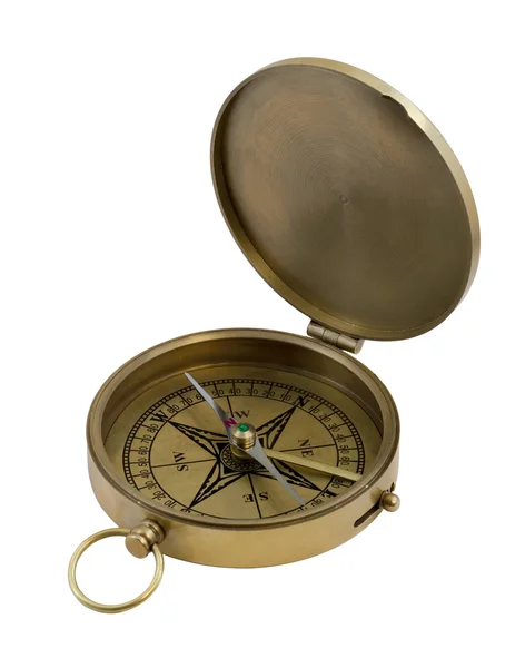 Vintage brass compass — Stock Photo, Image