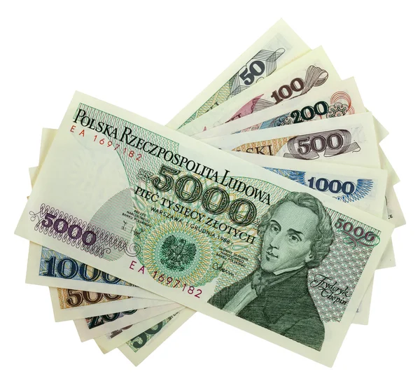 Frederic Chopin sulla banconota polacca — Foto Stock