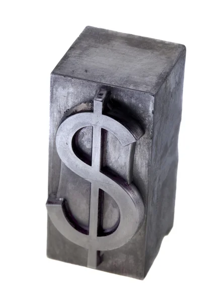 Metal dolar simgesi — Stok fotoğraf
