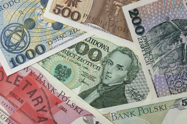 Портрет Фредерика Шопена на банкноте — стоковое фото