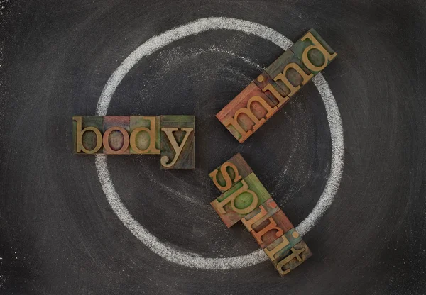 Körper, Geist, Seele - Wellness-Zyklus — Stockfoto