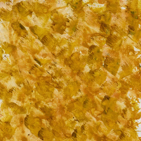 Brown yellow splashes on canvas — Stock Photo, Image
