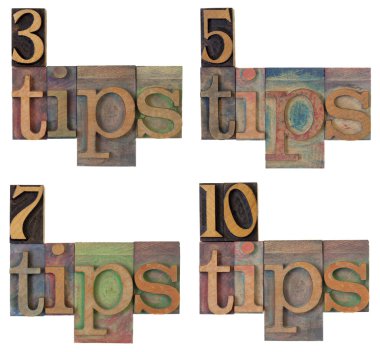 Tips - headline of a list clipart