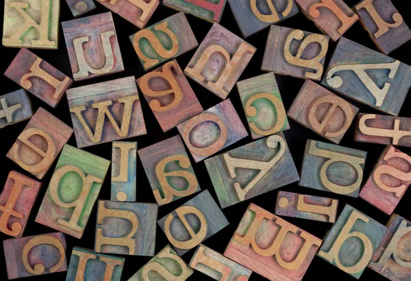 Alphabet in Holzart — Stockfoto