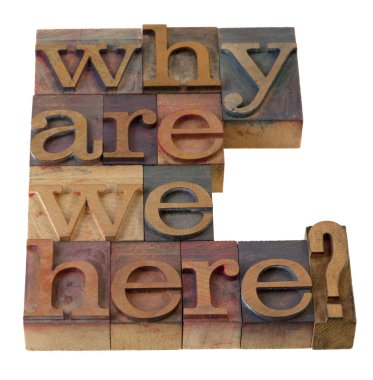 Why are we here question clipart