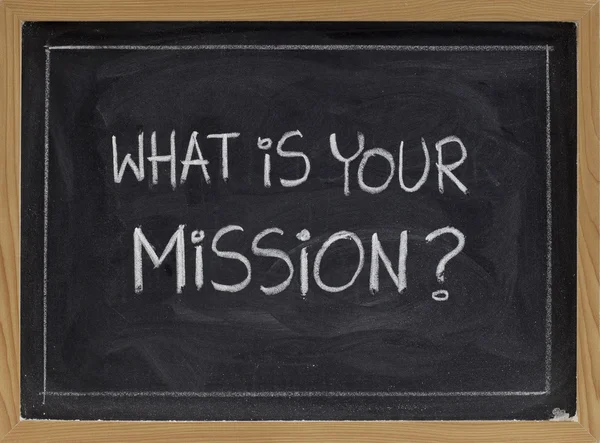 Qual è la tua missione ? — Foto Stock