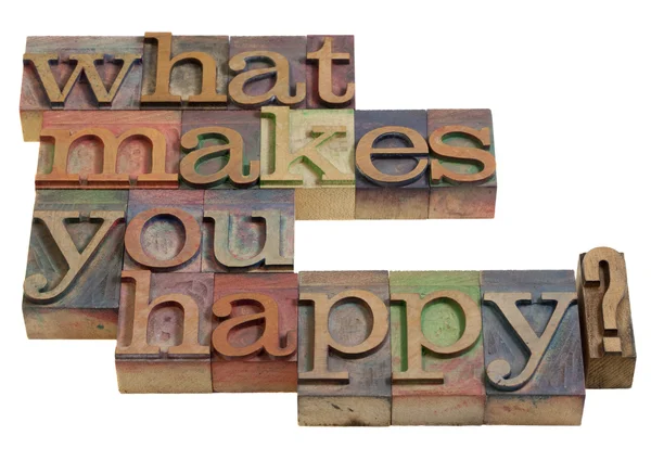 Cosa ti rende felice? — Foto Stock