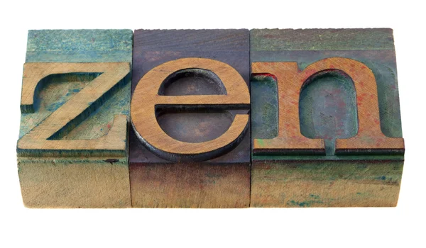 Zen - tipo tipografia — Foto Stock