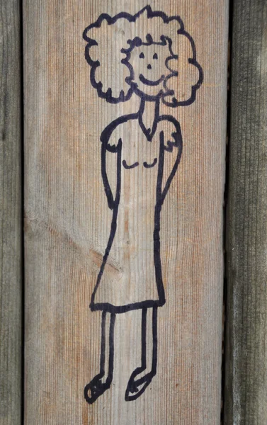 Скриншот девочки на стене детской площадки — стоковое фото