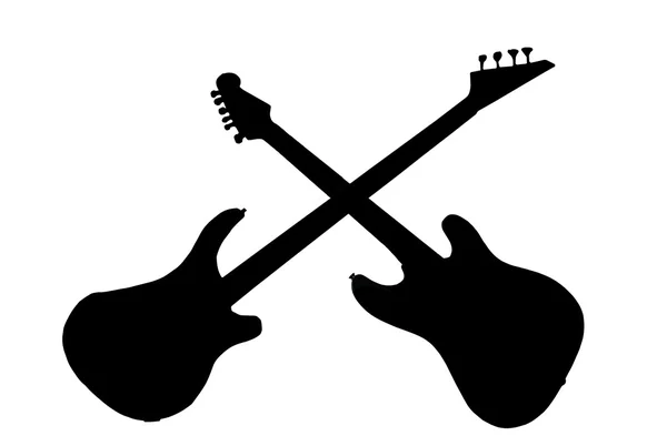 Gitarren gekreuzt — Stockfoto