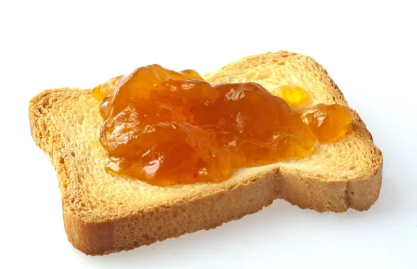 Toast with apricot jam — Stock Photo, Image