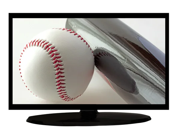 Телевидение бейсбол — стоковое фото