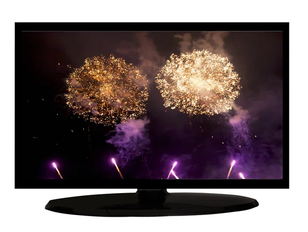 Feuerwerk im Fernsehen — Stockfoto
