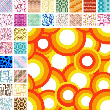 Seamless retro pattern clipart