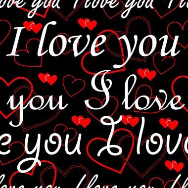 Seamless valentine pattern clipart