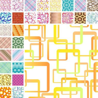 Seamless retro patterns clipart